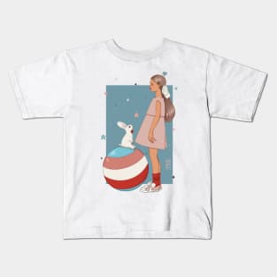 Girl with the Bunny Kids T-Shirt